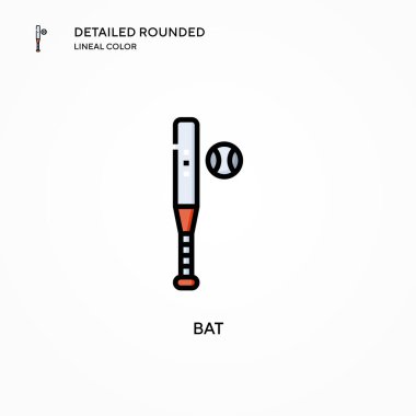 Yarasa vektör simgesi. Modern vektör illüstrasyon kavramları. Düzenlemesi ve kişiselleştirmesi kolay.