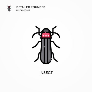 Böcek vektör simgesi. Modern vektör illüstrasyon kavramları. Düzenlemesi ve kişiselleştirmesi kolay.