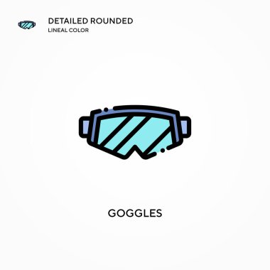 Gözlük vektör simgesi. Modern vektör illüstrasyon kavramları. Düzenlemesi ve kişiselleştirmesi kolay.