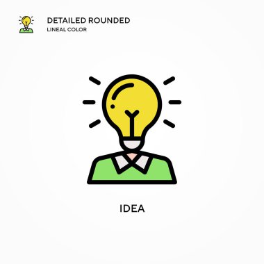 Fikir vektör simgesi. Modern vektör illüstrasyon kavramları. Düzenlemesi ve kişiselleştirmesi kolay.