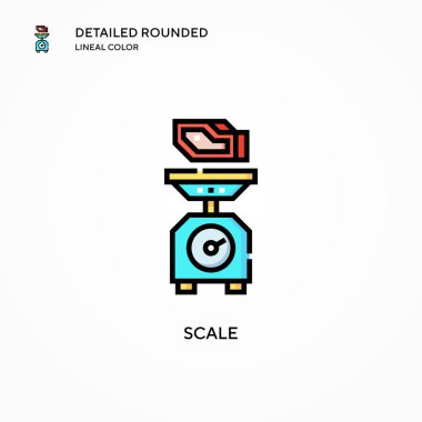 Vektör simgesini ölçekle. Modern vektör illüstrasyon kavramları. Düzenlemesi ve kişiselleştirmesi kolay.