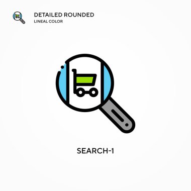 Arama-1 vektör simgesi. Modern vektör illüstrasyon kavramları. Düzenlemesi ve kişiselleştirmesi kolay.