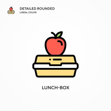 Beslenme kutusu vektör simgesi. Modern vektör illüstrasyon kavramları. Düzenlemesi ve kişiselleştirmesi kolay.