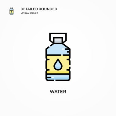 Su vektör simgesi. Modern vektör illüstrasyon kavramları. Düzenlemesi ve kişiselleştirmesi kolay.