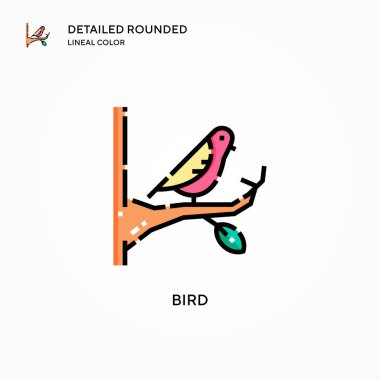 Kuş vektör simgesi. Modern vektör illüstrasyon kavramları. Düzenlemesi ve kişiselleştirmesi kolay.
