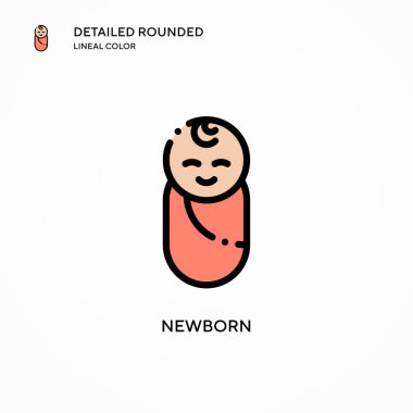 Yeni doğan vektör simgesi. Modern vektör illüstrasyon kavramları. Düzenlemesi ve kişiselleştirmesi kolay.