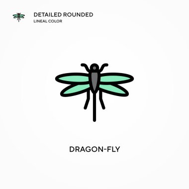 Ejderha-uçuş vektör simgesi. Modern vektör illüstrasyon kavramları. Düzenlemesi ve kişiselleştirmesi kolay.