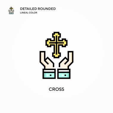 Vektör simgesi çapraz. Modern vektör illüstrasyon kavramları. Düzenlemesi ve kişiselleştirmesi kolay.