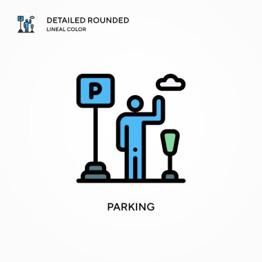 Park vektörü simgesi. Modern vektör illüstrasyon kavramları. Düzenlemesi ve kişiselleştirmesi kolay.