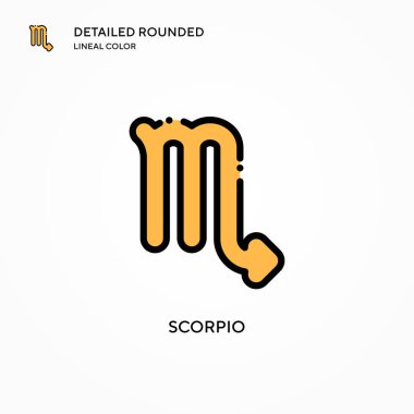 Akrep vektör simgesi. Modern vektör illüstrasyon kavramları. Düzenlemesi ve kişiselleştirmesi kolay.