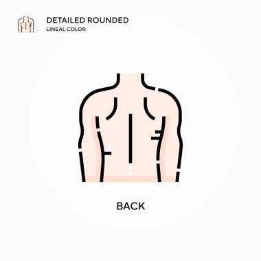 Arka vektör simgesi. Modern vektör illüstrasyon kavramları. Düzenlemesi ve kişiselleştirmesi kolay.