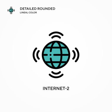 İnternet-2 vektör simgesi. Modern vektör illüstrasyon kavramları. Düzenlemesi ve kişiselleştirmesi kolay.