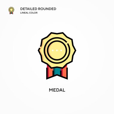 Madalya vektör simgesi. Modern vektör illüstrasyon kavramları. Düzenlemesi ve kişiselleştirmesi kolay.