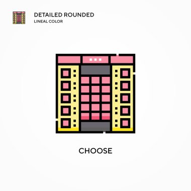 Vektör simgesini seçin. Modern vektör illüstrasyon kavramları. Düzenlemesi ve kişiselleştirmesi kolay.