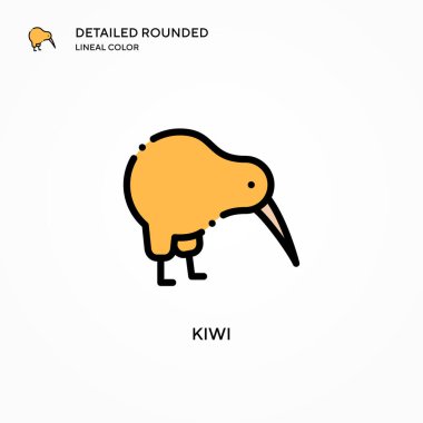 Kivi vektör simgesi. Modern vektör illüstrasyon kavramları. Düzenlemesi ve kişiselleştirmesi kolay.