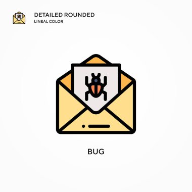 Böcek vektör simgesi. Modern vektör illüstrasyon kavramları. Düzenlemesi ve kişiselleştirmesi kolay.
