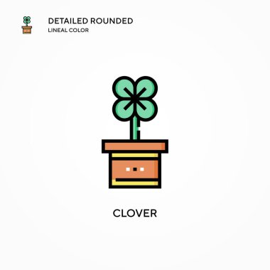 Yonca vektör simgesi. Modern vektör illüstrasyon kavramları. Düzenlemesi ve kişiselleştirmesi kolay.