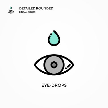 Göz damlası vektör simgesi. Modern vektör illüstrasyon kavramları. Düzenlemesi ve kişiselleştirmesi kolay.