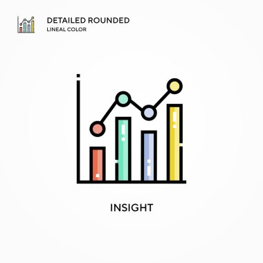 İç görü vektör simgesi. Modern vektör illüstrasyon kavramları. Düzenlemesi ve kişiselleştirmesi kolay.