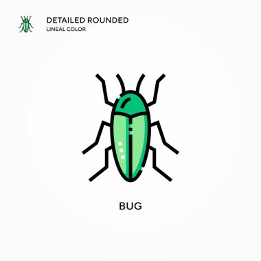 Böcek vektör simgesi. Modern vektör illüstrasyon kavramları. Düzenlemesi ve kişiselleştirmesi kolay.
