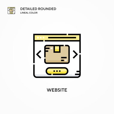 Web sitesi vektör simgesi. Modern vektör illüstrasyon kavramları. Düzenlemesi ve kişiselleştirmesi kolay.