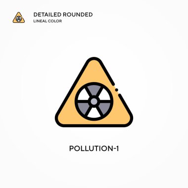Kirlilik-1 vektör simgesi. Modern vektör illüstrasyon kavramları. Düzenlemesi ve kişiselleştirmesi kolay.
