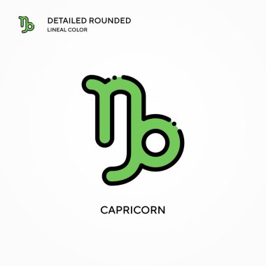 Oğlak vektör simgesi. Modern vektör illüstrasyon kavramları. Düzenlemesi ve kişiselleştirmesi kolay.