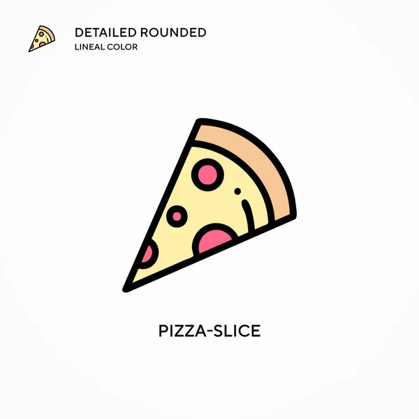 Icono Vector Rebanada Pizza Conceptos Modernos Ilustración Vectorial Fácil Editar — Archivo Imágenes Vectoriales