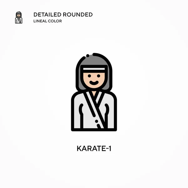 Icono Vector Karate Conceptos Modernos Ilustración Vectorial Fácil Editar Personalizar — Archivo Imágenes Vectoriales