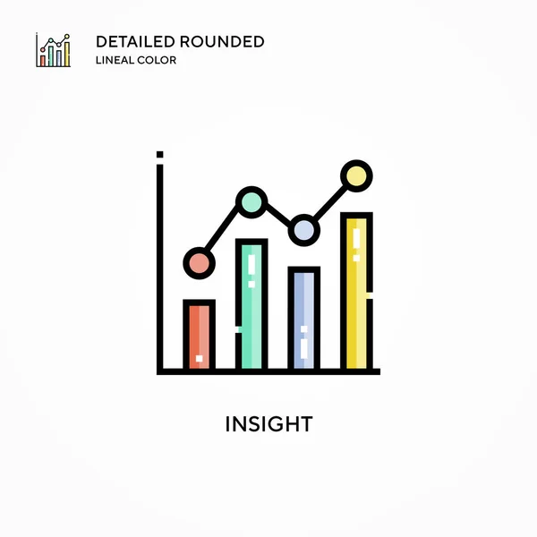 인사이트 아이콘 일러스트 편집하고 맞춤화하기가 — 스톡 벡터