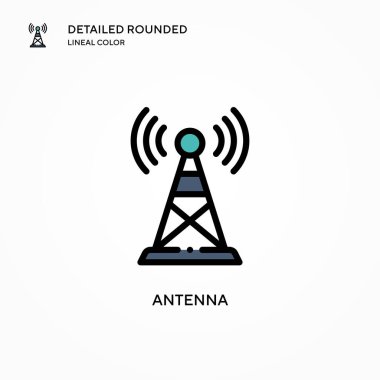 Anten vektör simgesi. Modern vektör illüstrasyon kavramları. Düzenlemesi ve kişiselleştirmesi kolay.