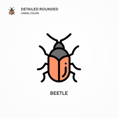 Böcek vektör simgesi. Modern vektör illüstrasyon kavramları. Düzenlemesi ve kişiselleştirmesi kolay.