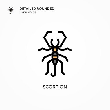 Akrep vektör simgesi. Modern vektör illüstrasyon kavramları. Düzenlemesi ve kişiselleştirmesi kolay.