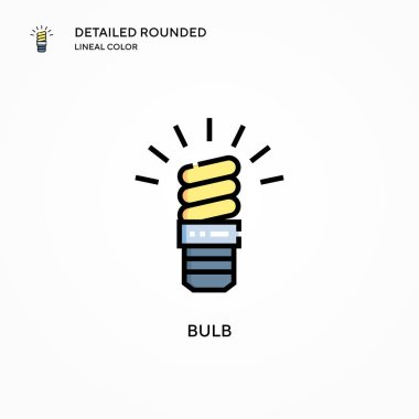 Ampul vektör simgesi. Modern vektör illüstrasyon kavramları. Düzenlemesi ve kişiselleştirmesi kolay.