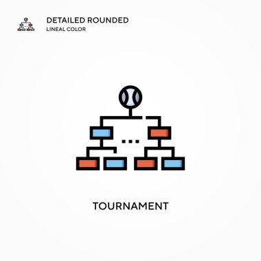 Turnuva vektör simgesi. Modern vektör illüstrasyon kavramları. Düzenlemesi ve kişiselleştirmesi kolay.