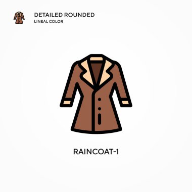 Yağmurluk-1 vektör simgesi. Modern vektör illüstrasyon kavramları. Düzenlemesi ve kişiselleştirmesi kolay.