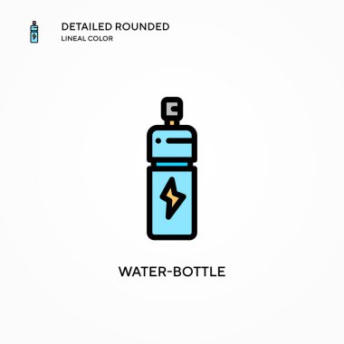 Su şişesi vektör simgesi. Modern vektör illüstrasyon kavramları. Düzenlemesi ve kişiselleştirmesi kolay.