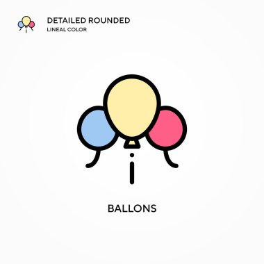 Balon vektör simgesi. Modern vektör illüstrasyon kavramları. Düzenlemesi ve kişiselleştirmesi kolay.