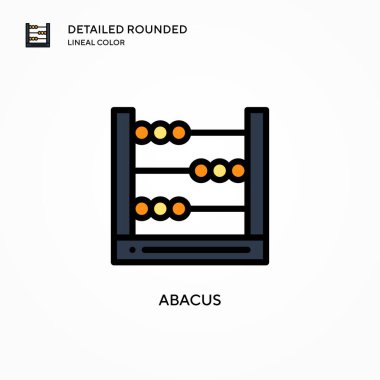 Abaküs vektör simgesi. Modern vektör illüstrasyon kavramları. Düzenlemesi ve kişiselleştirmesi kolay.