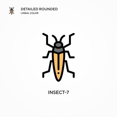 Böcek-7 vektör simgesi. Modern vektör illüstrasyon kavramları. Düzenlemesi ve kişiselleştirmesi kolay.