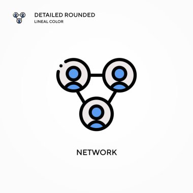Ağ vektör simgesi. Modern vektör illüstrasyon kavramları. Düzenlemesi ve kişiselleştirmesi kolay.