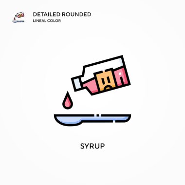 Şurup vektör simgesi. Modern vektör illüstrasyon kavramları. Düzenlemesi ve kişiselleştirmesi kolay.