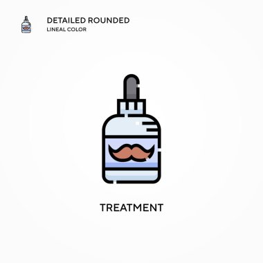 Tedavi vektör simgesi. Modern vektör illüstrasyon kavramları. Düzenlemesi ve kişiselleştirmesi kolay.