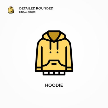 Kapüşonlu vektör ikonu. Modern vektör illüstrasyon kavramları. Düzenlemesi ve kişiselleştirmesi kolay.