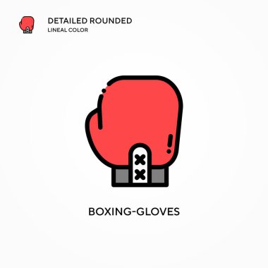 Boks eldiveni vektör simgesi. Modern vektör illüstrasyon kavramları. Düzenlemesi ve kişiselleştirmesi kolay.