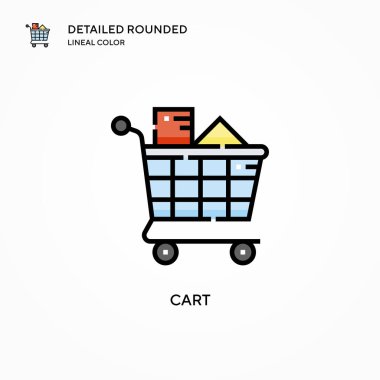 Araba vektör simgesi. Modern vektör illüstrasyon kavramları. Düzenlemesi ve kişiselleştirmesi kolay.