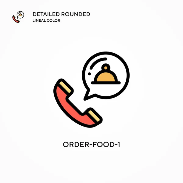 Order Food Vector Icon Conceptos Modernos Ilustración Vectorial Fácil Editar — Archivo Imágenes Vectoriales