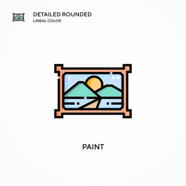 Vektör simgesini boya. Modern vektör illüstrasyon kavramları. Düzenlemesi ve kişiselleştirmesi kolay.