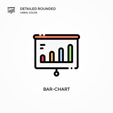 Çizelge vektör simgesi. Modern vektör illüstrasyon kavramları. Düzenlemesi ve kişiselleştirmesi kolay.