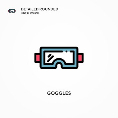 Gözlük vektör simgesi. Modern vektör illüstrasyon kavramları. Düzenlemesi ve kişiselleştirmesi kolay.